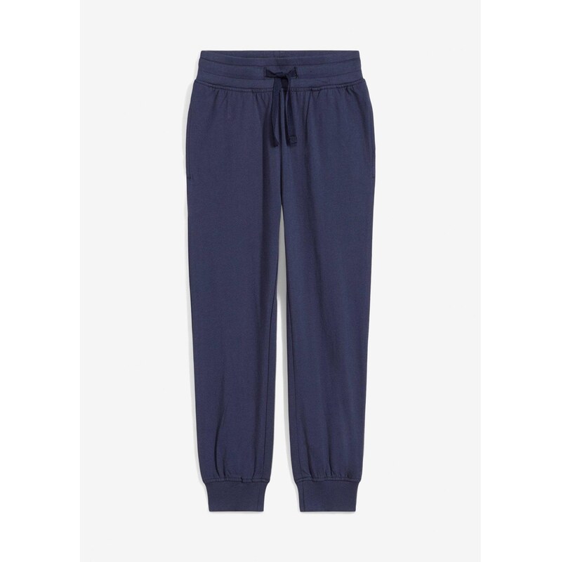 bonprix Joggingové nohavice z čistej bio bavlny, farba modrá 62055693