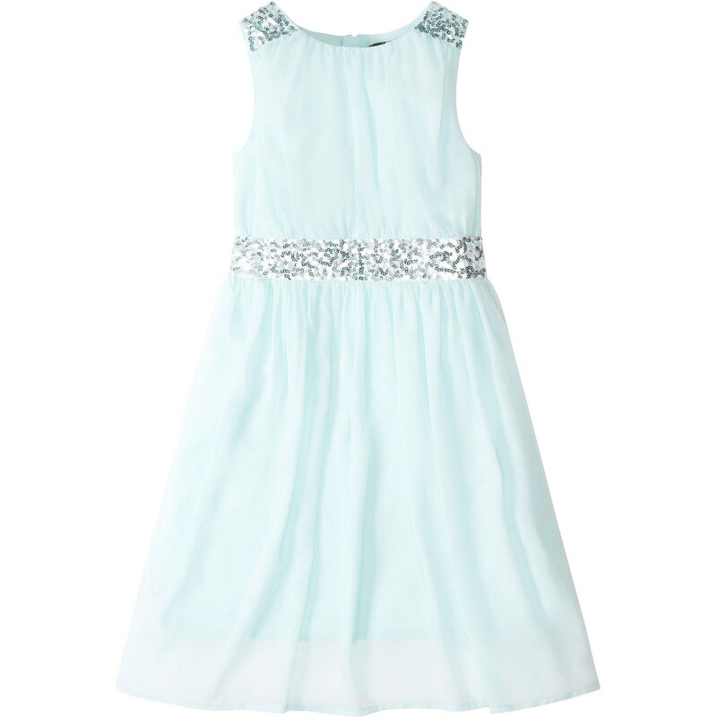 bonprix Šifónové šaty s flitrami, farba zelená 44912375