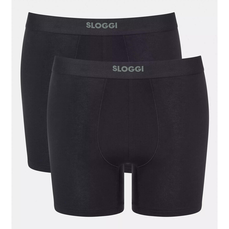 Pánske boxerky EVER Ease Short 2P - BLACK - black 0004 - SLOGGI 62058617