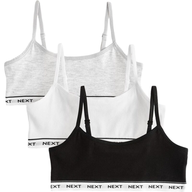 Next Podprsenka sivá melírovaná / čierna / biela 62061115