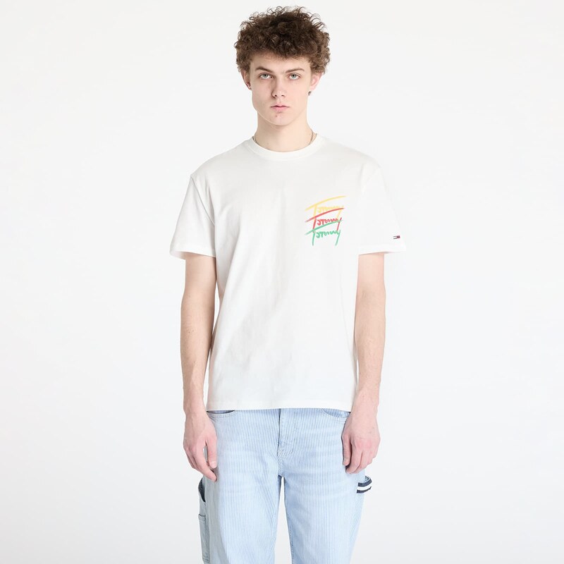 Tommy Hilfiger Tričko Tommy Jeans Regular Twisted Sign Tee White M 62065903