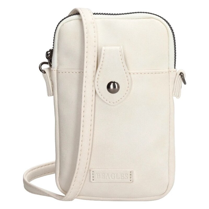 Beagles BIela kožená kabelka na mobil Handy bag 62068195