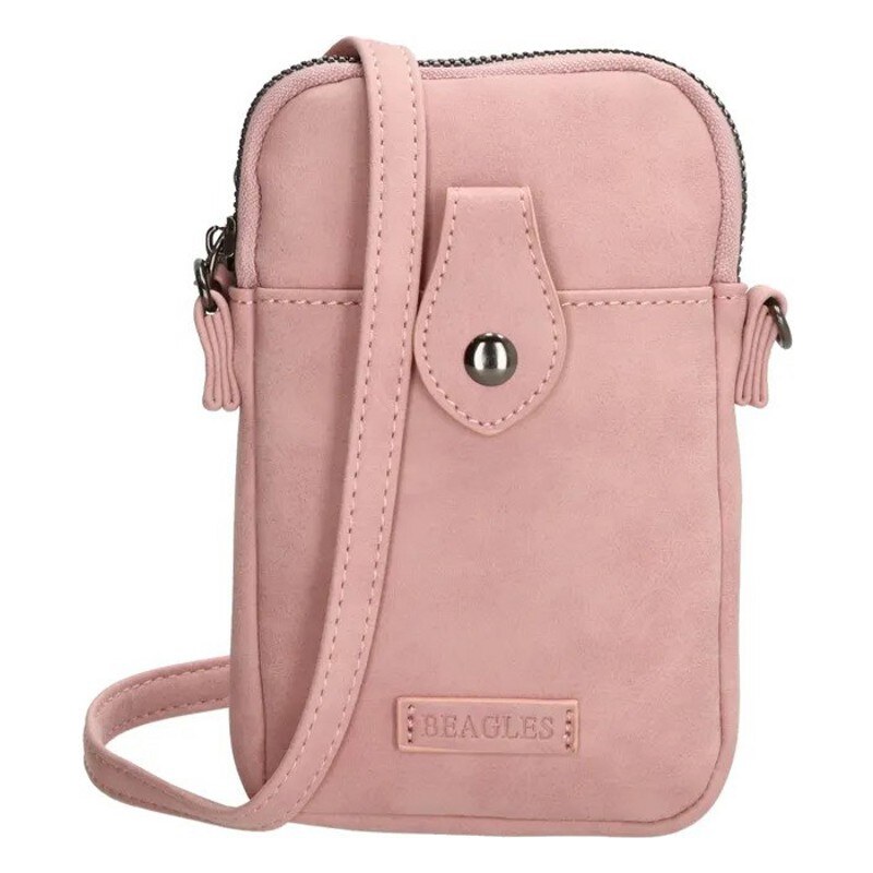 Beagles Ružová kožená kabelka na mobil Handy bag 62068198