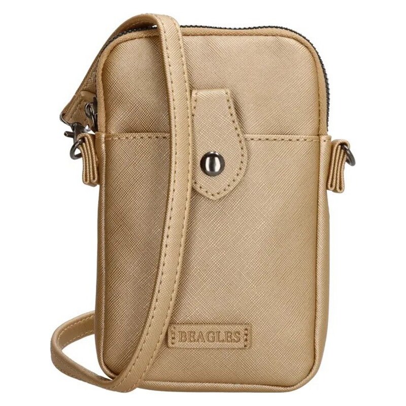 Beagles Zlatá kožená kabelka na mobil Handy bag 62068200