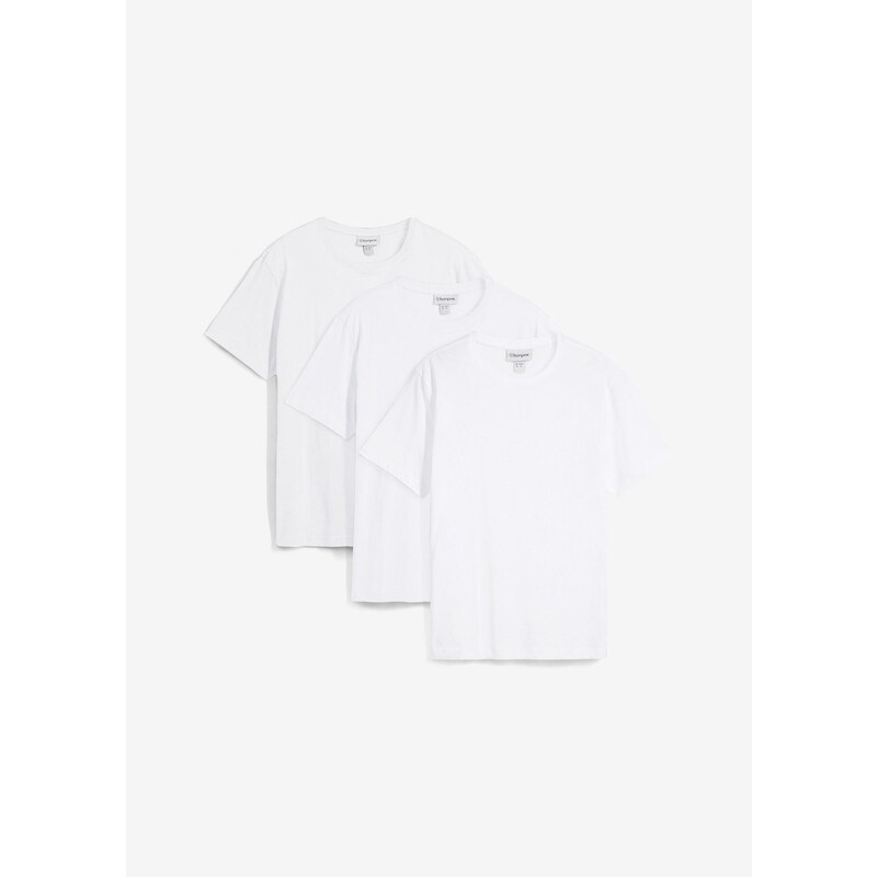 bonprix Tričko (3 ks), farba biela 44734406