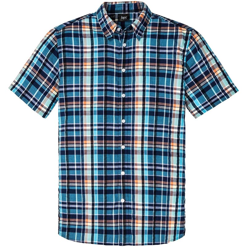 bonprix Košeľa s krátkym rukávom, seersucker, z čistej bavlny, farba 67423824