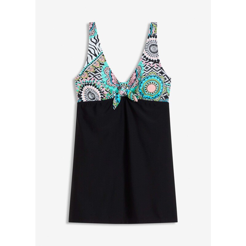 bonprix Plavkové šaty s mašličkovým detailom, farba čierna 49903790