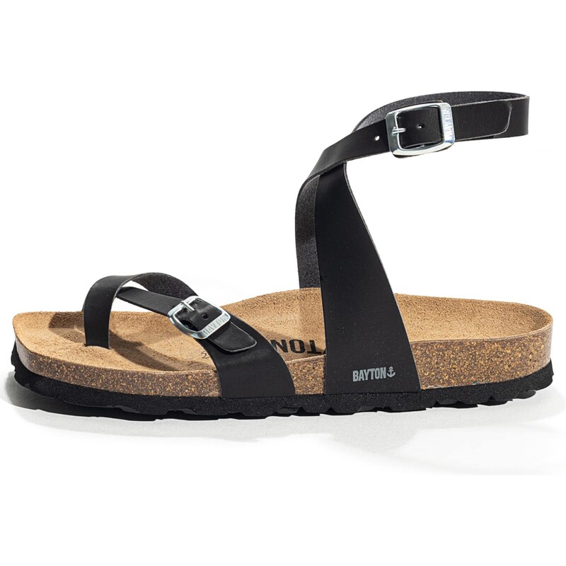 Bayton Remienkové sandále SWAN béžová / čierna 63134707
