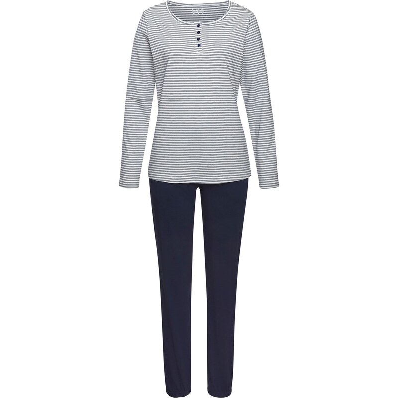 VIVANCE Pyžamo Dreams tmavomodrá / biela 54305104