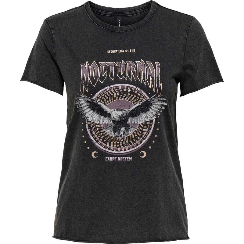 ONLY Tričko ONLLUCY béžová / tmavosivá / svetlofialová / čierna 62225353