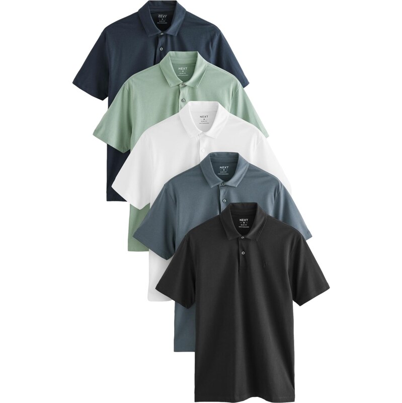 Next Tričko námornícka modrá / čadičová / pastelovo zelená / čierna / 62074361