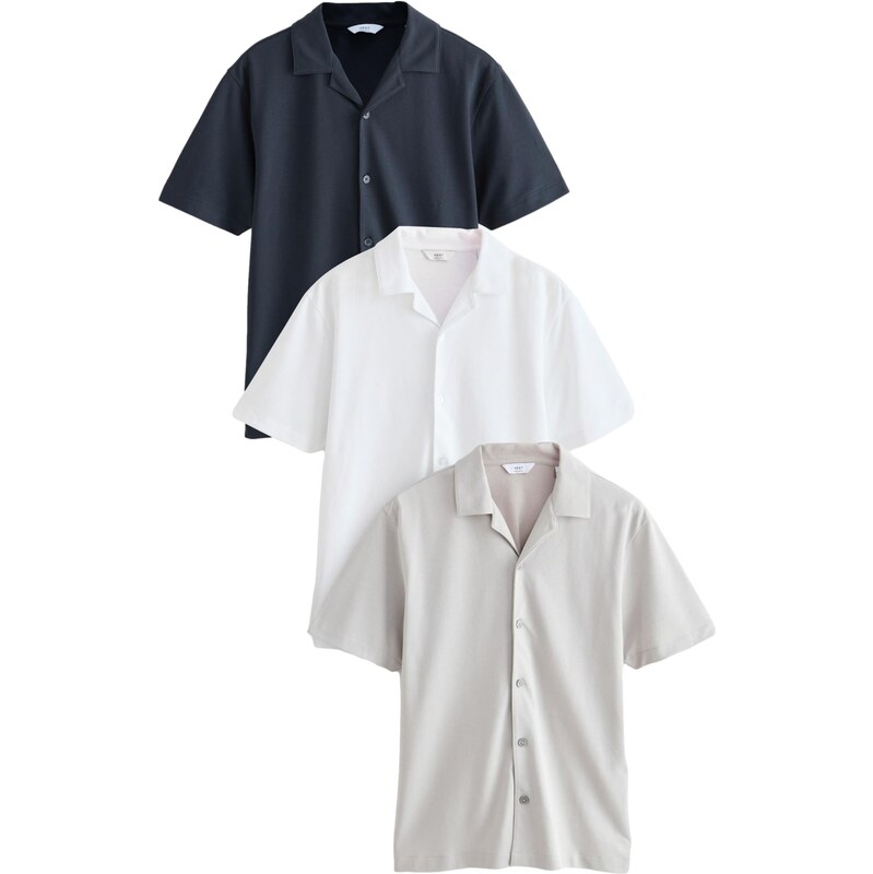 Next Košeľa námornícka modrá / svetlosivá / biela 62074393