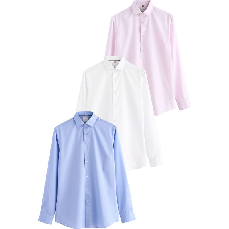 Next Košeľa svetlomodrá / svetloružová / biela 64882916