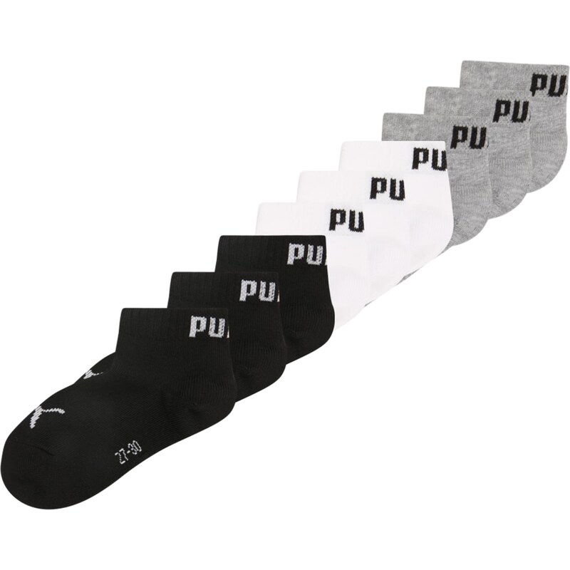 PUMA Ponožky sivá melírovaná / čierna / biela 62091727