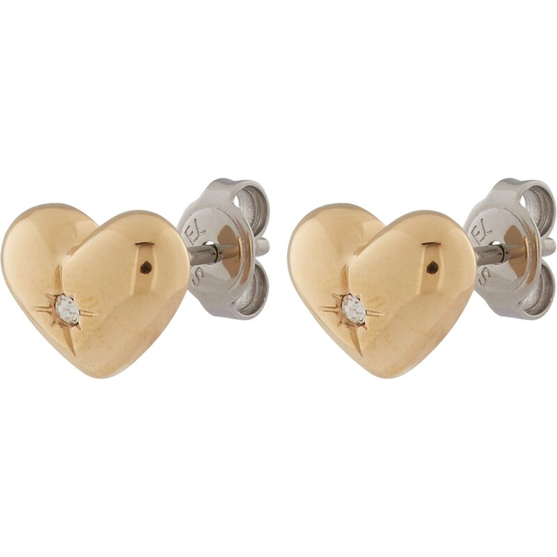 FOSSIL Náušnice Sadie zlatá / strieborná / priehľadná 62075162