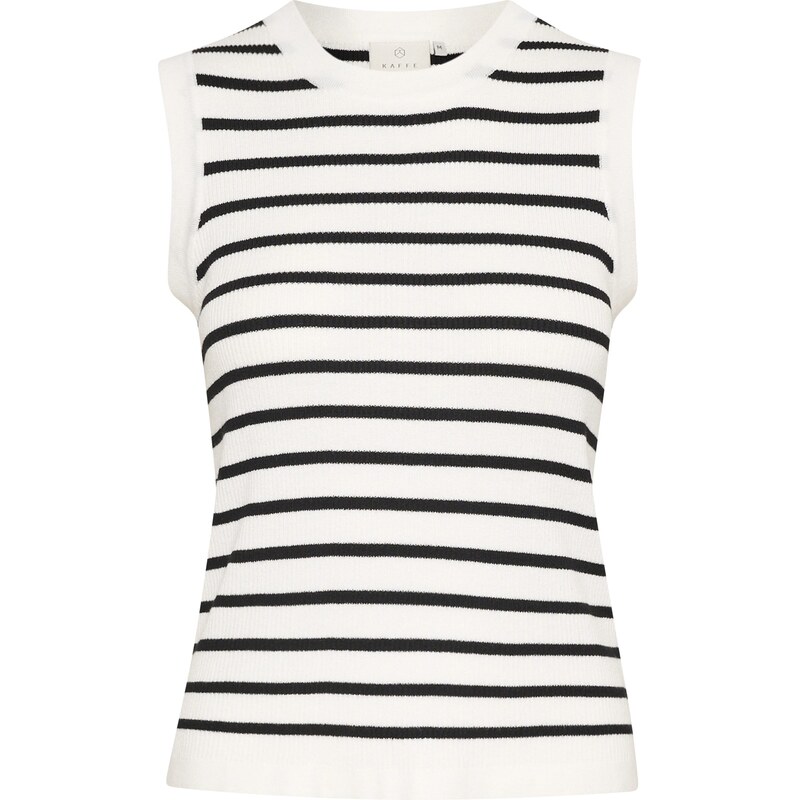 Kaffe Vyšívaný top Lilybeth čierna / biela 62072573