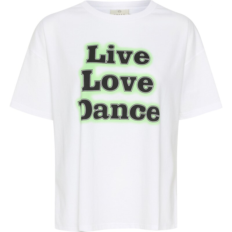 Kaffe Tričko KA Ellen svetlozelená / čierna / biela 62072574