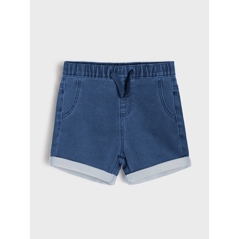Sinsay - Rifľové kraťasy - tmavomodrá 65749246