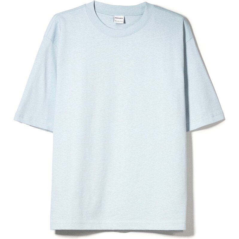 Bershka Oversize tričko pastelovo modrá 62074792