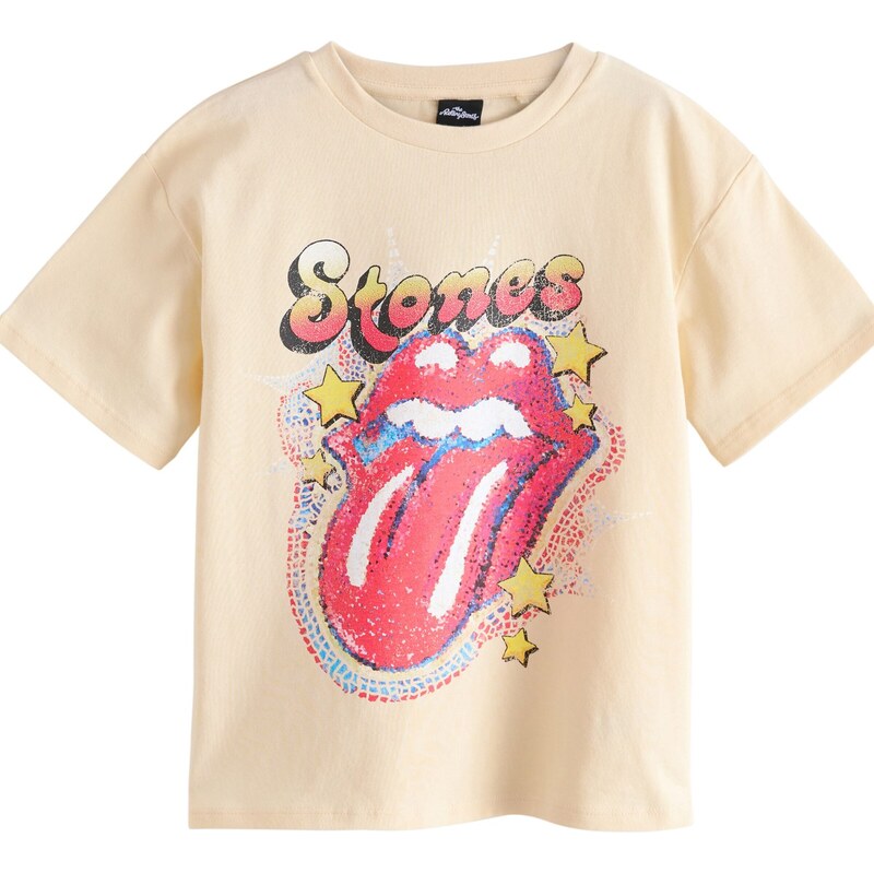 Next Tričko Rolling Stones krémová / kráľovská modrá / červená / biela 62225412