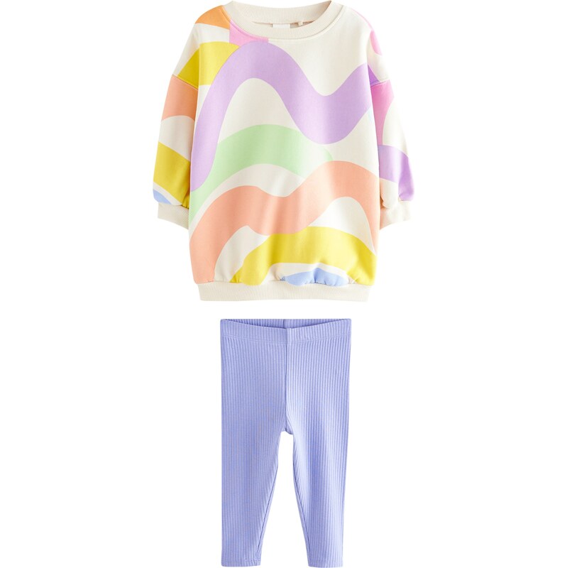 Next Set svetlozelená / fialová / oranžová / šedobiela 62091588