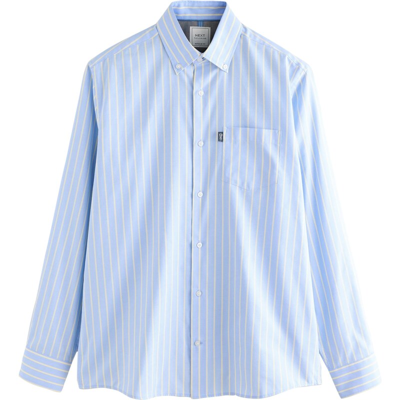 Next Košeľa modrá / šedobiela 62111274