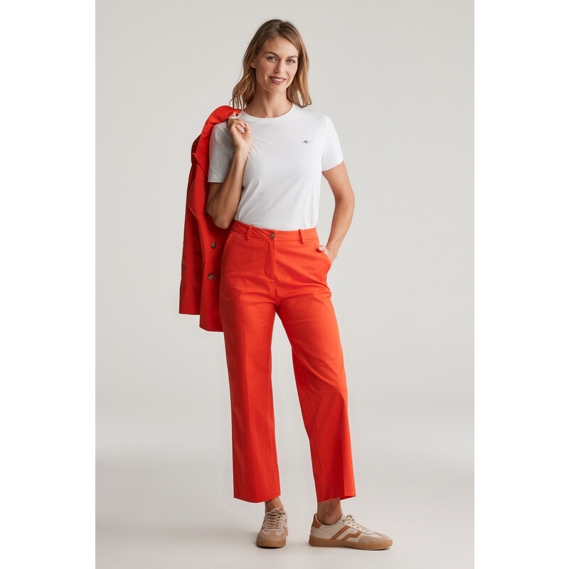 NOHAVICE GANT COTTON SUIT PANT ORANGE RED 62084058