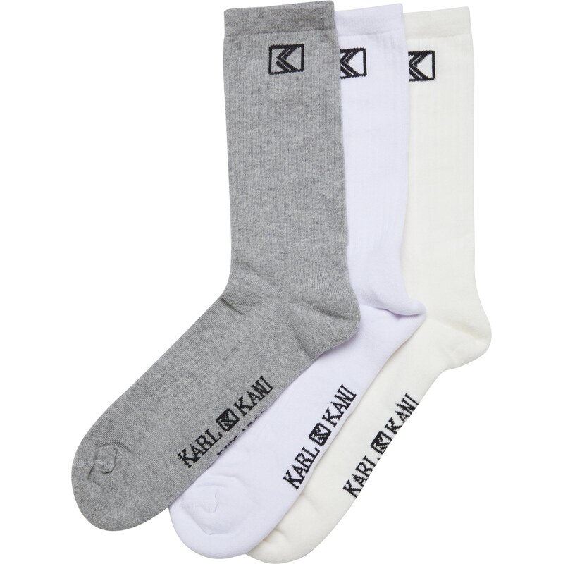 Karl Kani Ponožky sivá melírovaná / čierna / biela / šedobiela 63209528
