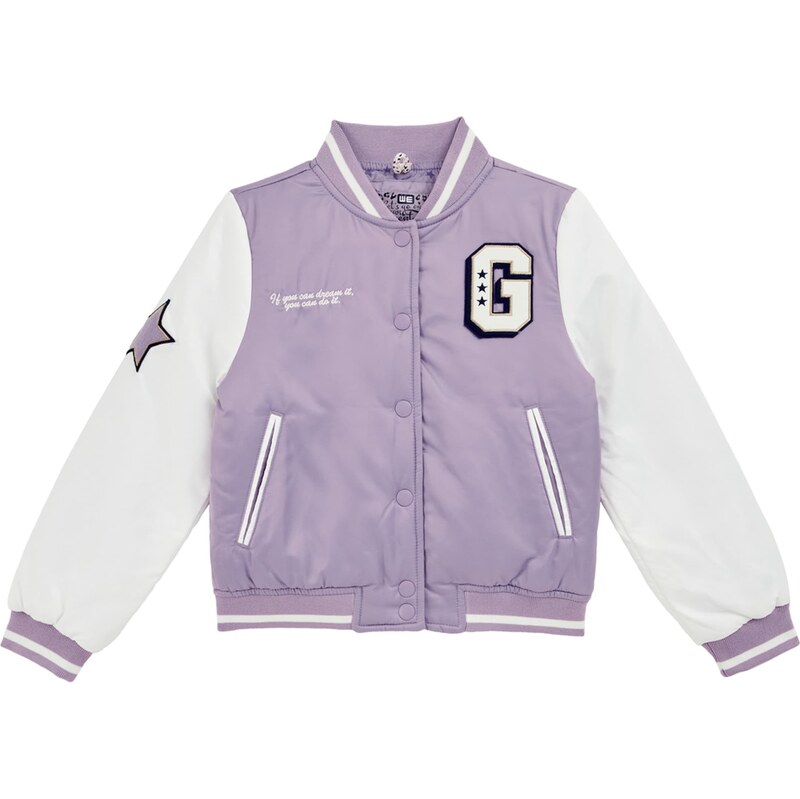 WE Fashion Prechodná bunda námornícka modrá / levanduľová / čierna / 63135024