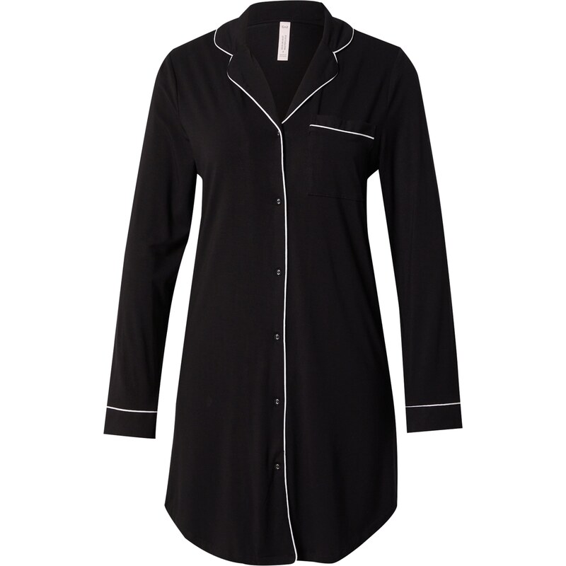 Hunkemöller Nočná košieľka Essential čierna / biela 62134040