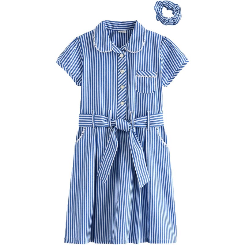 Next Šaty modrá / biela 63152030