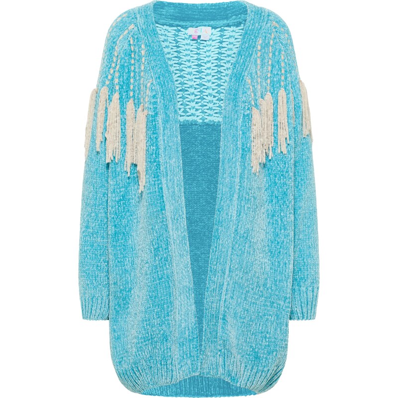 IZIA Kardigán tyrkysová / šedobiela 62239484