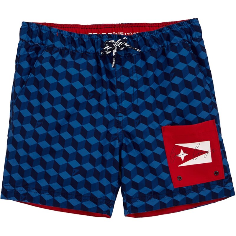 WE Fashion Plavky modrá / červeno-fialová / šedobiela 63154433