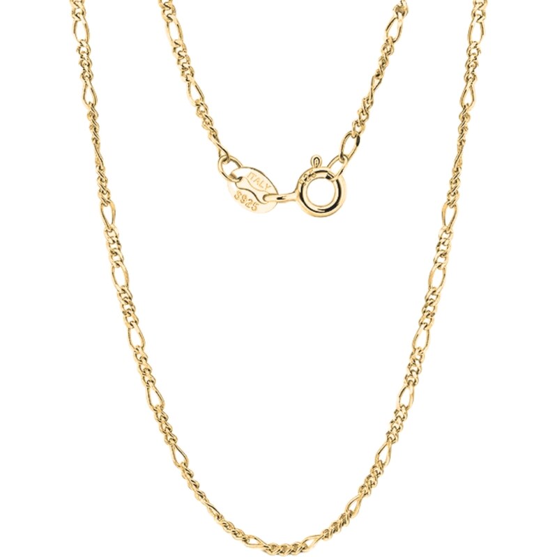 MAJYA Strieborná retiazka CONOR 55 cm | šírka 1,7 mm pozlátená 11440 64582525