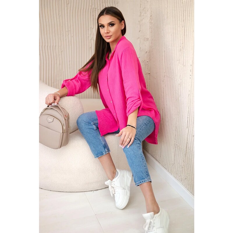 Bavlnená mušelínová košeľa Dixie oversize 62468944