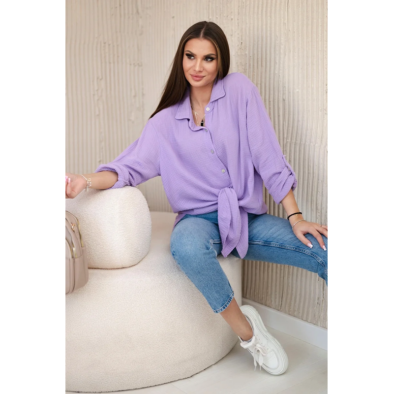 Bavlnená mušelínová košeľa Dixie oversize 62602029