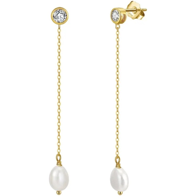 MAJYA Strieborné náušnice CHARIS pozlátené 11678 64582359