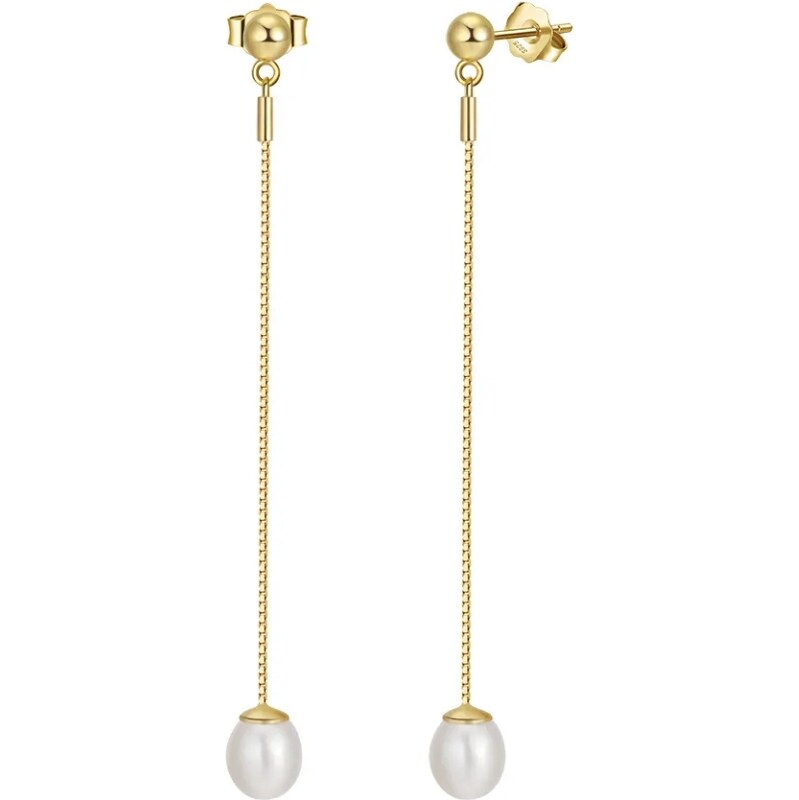 MAJYA Strieborné náušnice PALOMA pozlátené 11680 64582551