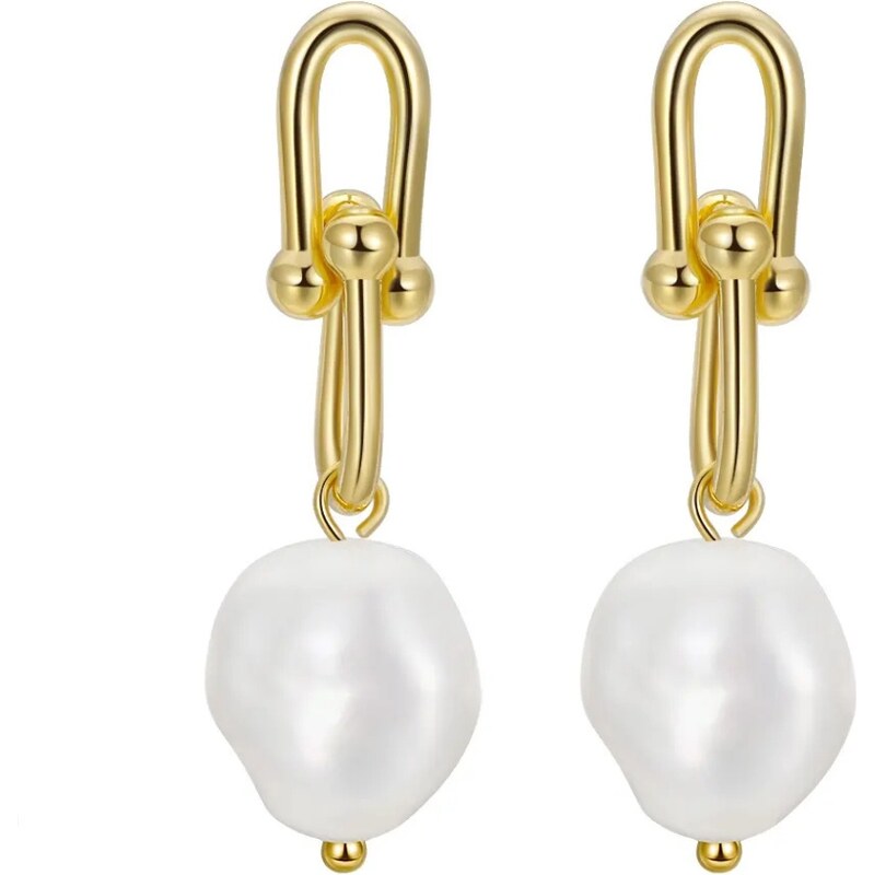 MAJYA Strieborné náušnice DAFNI pozlátené 11693 64582566