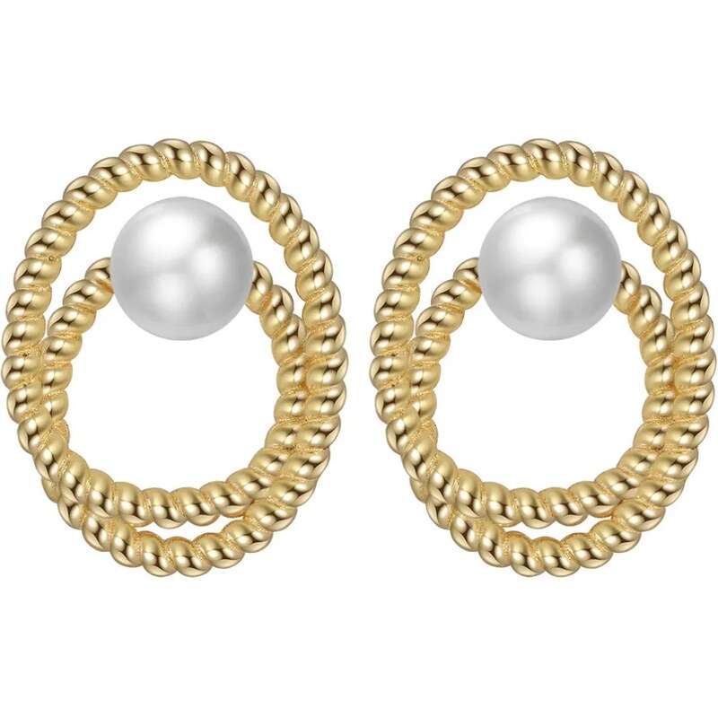 MAJYA Strieborné náušnice PHILIPPA pozlátené 11685 64582569