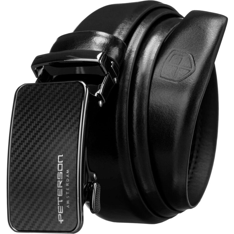 PETERSON Pánsky kožený opasok PETERSON PTN 2A002 čierny 62126832