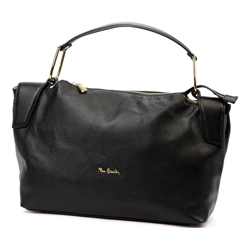 Kožená kabelka Pierre Cardin čierna KZ56506 62178619