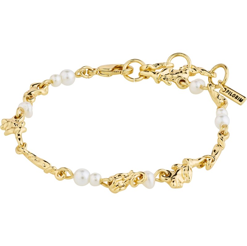 Pilgrim Náramok zlatá / biela 62133546