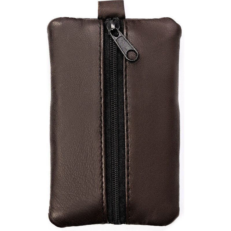 Inny Ciemno brązowe etui na klucze zamykane suwakiem 62132335