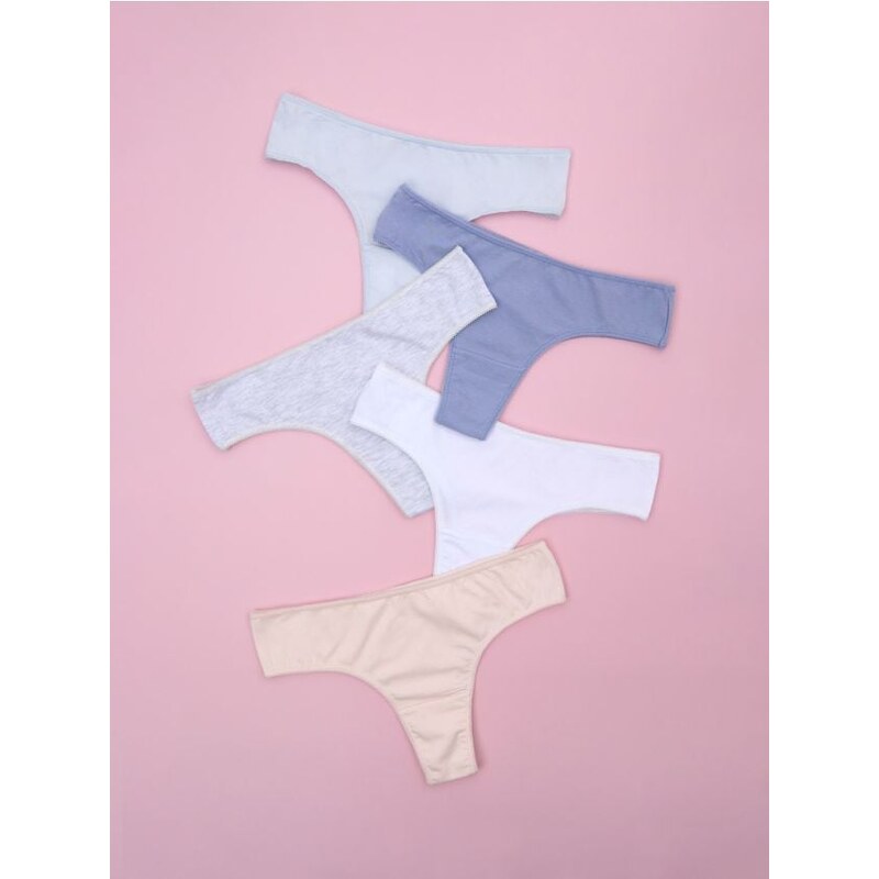 Sinsay - Súprava 5 brazílskych nohavičiek - viacfarebná 65750985