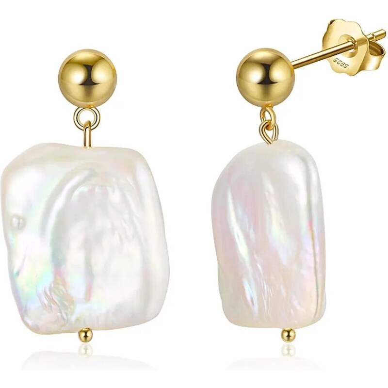 MAJYA Strieborné náušnice BETY pozlátené 11669 64582544