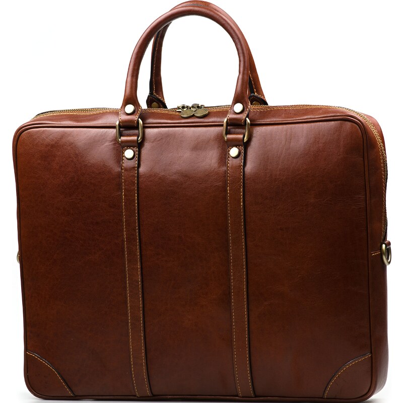 Blaire Kožená pracovná taška Gavin koňakovo hnedá 64987987