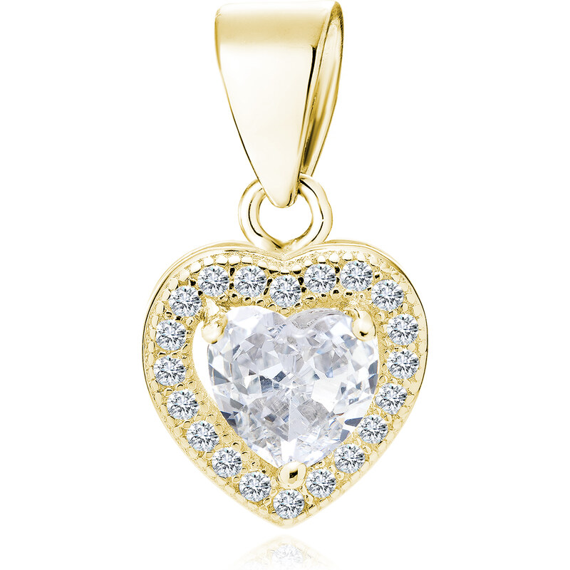 Olivie Strieborný prívesok ZLATÉ SRDIEČKO 3275 11349141