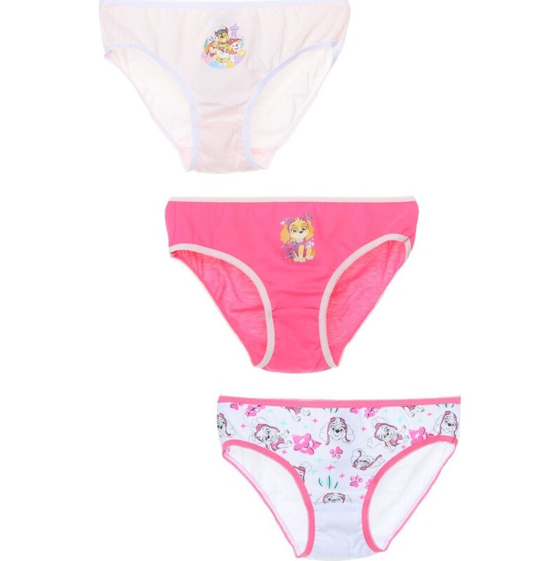 Sada 3 dievčenských nohavičiek Paw Patrol - biela/ružová 65151428