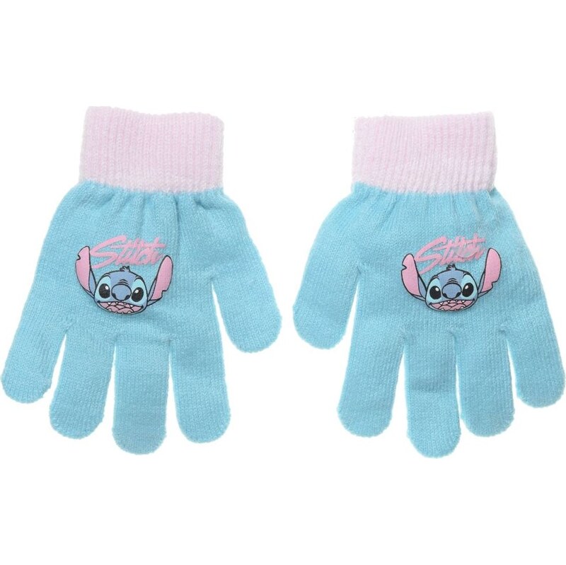 Svetlomodré dievčenské rukavice Lilo and Stitch 65151214